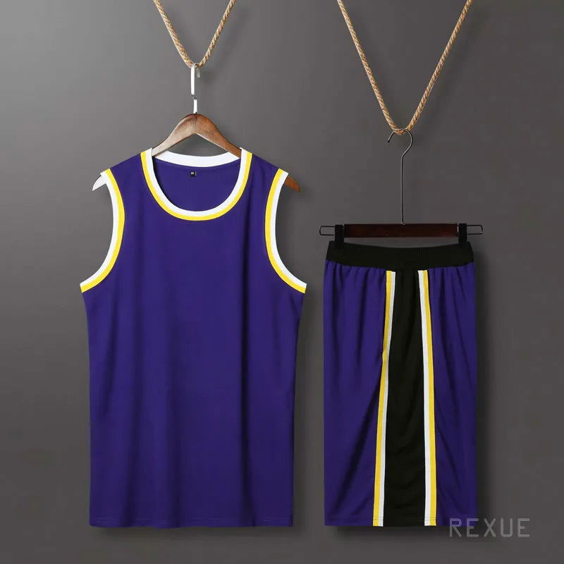 Custom Basketball Jersey Set for Men Kids Club College Team Professional Basketball Training Uniforms Suit Quick Dry Sportswear - Slobuy