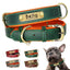 Customized Leather ID Nameplate Dog Collar Soft Padded Dogs Collars Free Engraving Name for Small Medium Large Dogs Adjustable - Slobuy