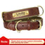 Customized Leather ID Nameplate Dog Collar Soft Padded Dogs Collars Free Engraving Name for Small Medium Large Dogs Adjustable - Slobuy