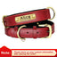 Customized Leather ID Nameplate Dog Collar Soft Padded Dogs Collars Free Engraving Name for Small Medium Large Dogs Adjustable - Slobuy