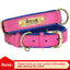 Customized Leather ID Nameplate Dog Collar Soft Padded Dogs Collars Free Engraving Name for Small Medium Large Dogs Adjustable - Slobuy