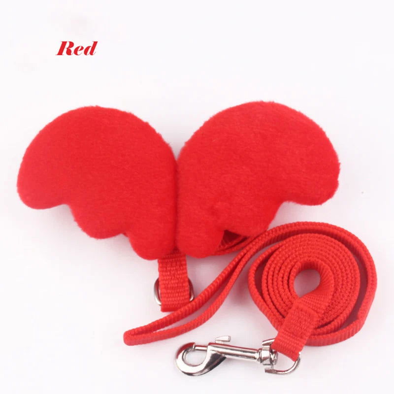 Cute Angel Wing Pet Rabbit Harness and Leash for Cats Rabbits Personalized Rabbit Harnesses Bunny Accessories Hamster Clothes - Slobuy
