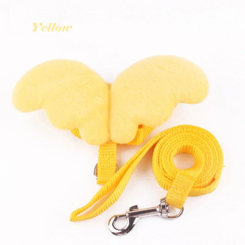 Cute Angel Wing Pet Rabbit Harness and Leash for Cats Rabbits Personalized Rabbit Harnesses Bunny Accessories Hamster Clothes - Slobuy
