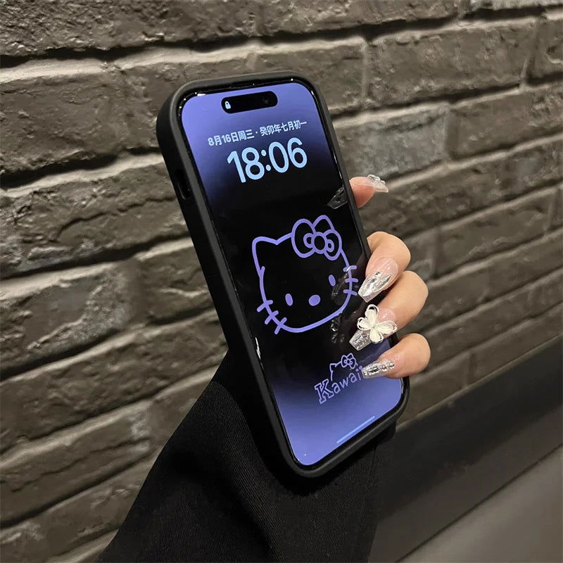 Cute Cartoon Cat Soft Phone Case For iPhone 15 Pro Max Cases iPhone 14 13 12 11 Pro Max XS Max XR X 7 8 Plus SE Shockproof Cover - Slobuy
