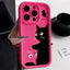 Cute Cartoon Cat Soft Phone Case For iPhone 15 Pro Max Cases iPhone 14 13 12 11 Pro Max XS Max XR X 7 8 Plus SE Shockproof Cover - Slobuy