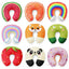 Cute Cartoon INS Style Travel Neck Pillow U-Shaped Panda Rainbow Cloud Fruit Inflatable Cushion For Kids Adults Family Friends - Slobuy