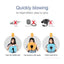 Cute Cartoon INS Style Travel Neck Pillow U-Shaped Panda Rainbow Cloud Fruit Inflatable Cushion For Kids Adults Family Friends - Slobuy