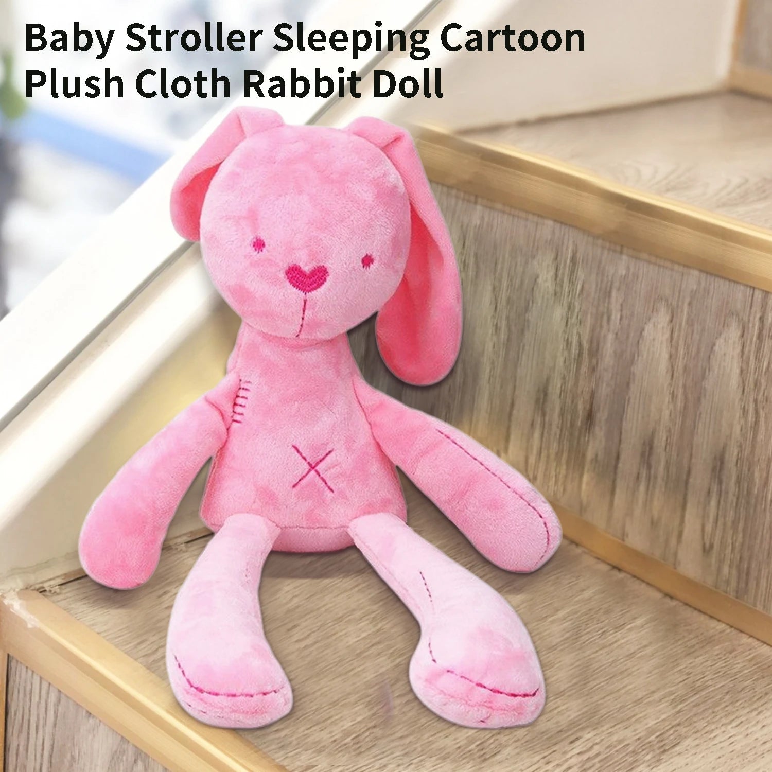 Cute Cartoon Plush Cloth Rabbit Doll Kids Toys Birthday Gift Baby Stroller Sleeping Partners Crib Tent Decor Ornaments - Slobuy