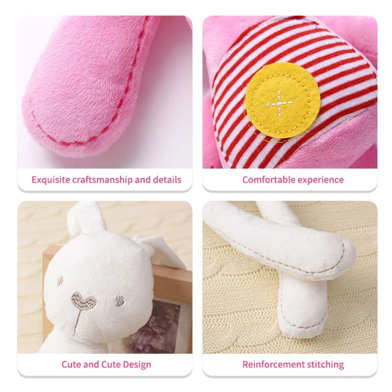 Cute Cartoon Plush Cloth Rabbit Doll Kids Toys Birthday Gift Baby Stroller Sleeping Partners Crib Tent Decor Ornaments - Slobuy