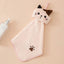 Cute Cat Kitchen Cleaning Towel Hanging Hand Towels Absorbent  Dishcloths Coral Velvet Soft Cleaning Cloth Rag - Slobuy