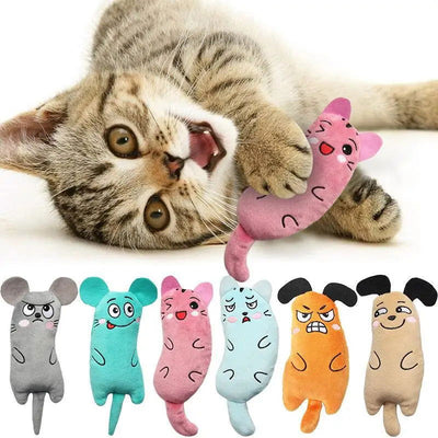 Cute Cat Toys Funny Interactive Plush Cat Toy Mini Teeth Grinding Catnip Toys Kitten Chewing Squeaky Toy Pets Accessories - Slobuy