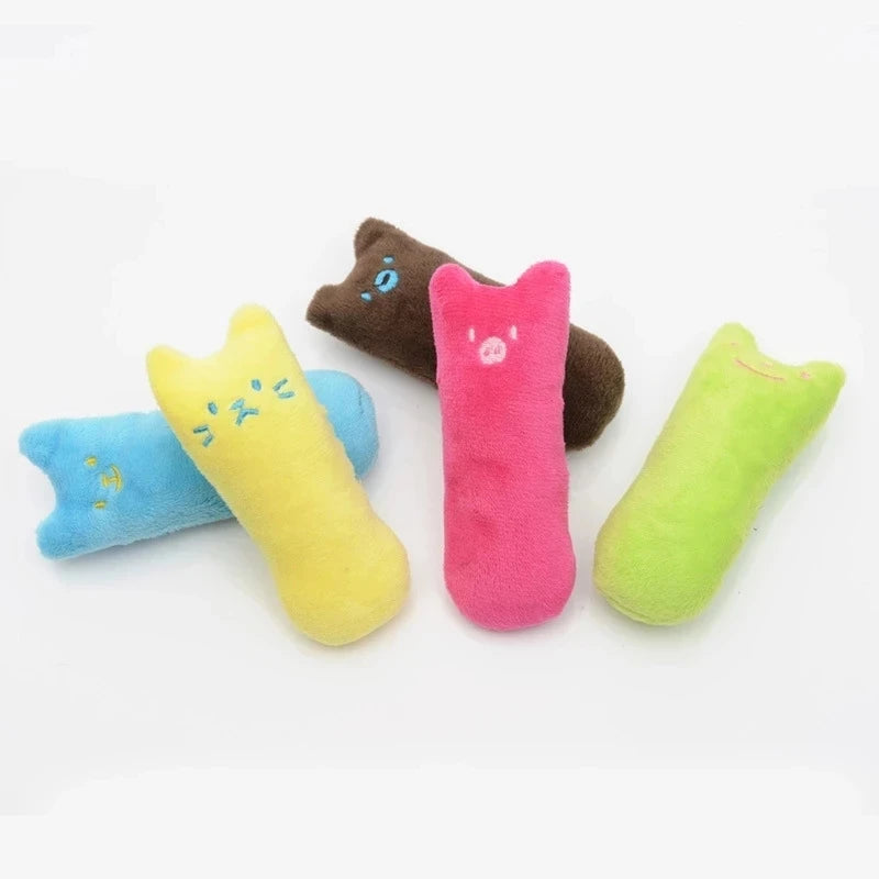 Cute Cat Toys Funny Interactive Plush Cat Toy Mini Teeth Grinding Catnip Toys Kitten Chewing Squeaky Toy Pets Accessories - Slobuy