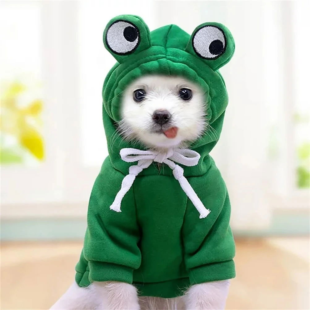 Cute Dog Hoodie Frog Shape Dog Coats Pet Halloween Cosplay Costume Pet Clothes Dogs Hooded Sweatshirt for Puppies Cat - Slobuy