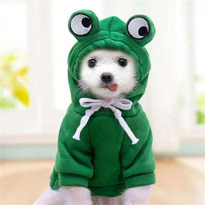 Cute Dog Hoodie Frog Shape Dog Coats Pet Halloween Cosplay Costume Pet Clothes Dogs Hooded Sweatshirt for Puppies Cat - Slobuy