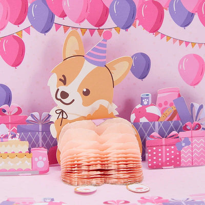 Cute Dog Pop Up Greeting Cards Pretty Animals Birthday Card With Envelope DIY Birthday Gifts Birthday Anniversary Greeting Card - Slobuy
