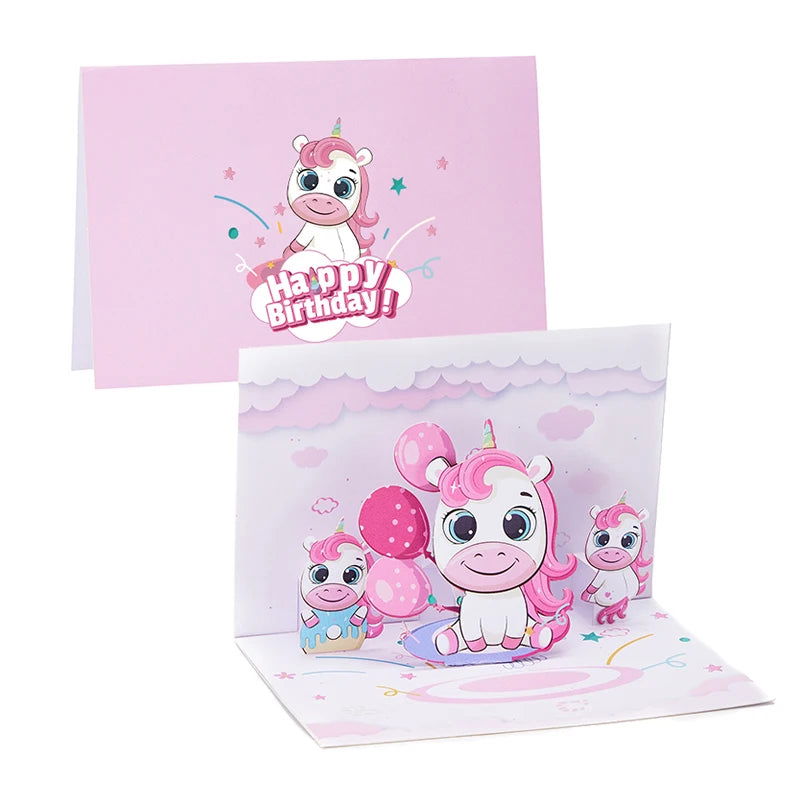 Cute Dog Pop Up Greeting Cards Pretty Animals Birthday Card With Envelope DIY Birthday Gifts Birthday Anniversary Greeting Card - Slobuy