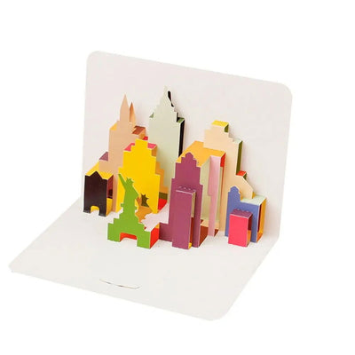 Cute Folding 3d Birthday Cake Cards Birthday Pop-Up Cards Handwriting Invitation Happy Birthday Party Accessories Party Gifts - Slobuy