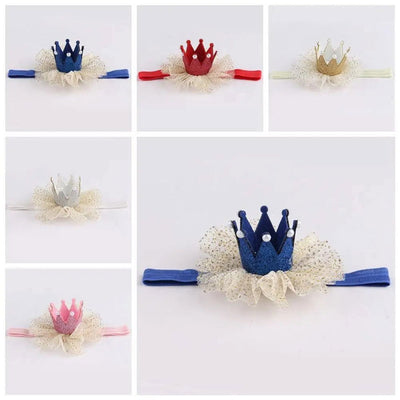 Cute Kids Baby Girl Toddler Lace Crown Hair Band Headwear Headband Accessories - Slobuy