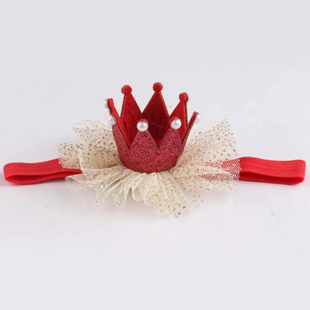 Cute Kids Baby Girl Toddler Lace Crown Hair Band Headwear Headband Accessories - Slobuy