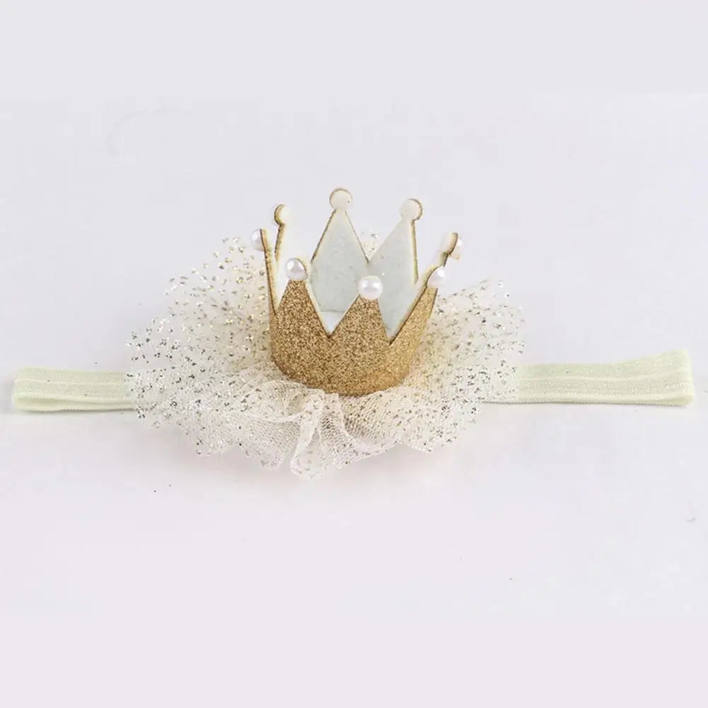 Cute Kids Baby Girl Toddler Lace Crown Hair Band Headwear Headband Accessories - Slobuy