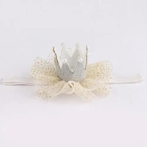 Cute Kids Baby Girl Toddler Lace Crown Hair Band Headwear Headband Accessories - Slobuy