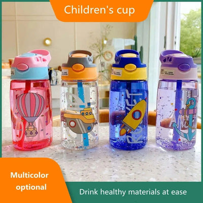 Cute Little Boys Plastic Cup Children Water Cup Sippy Cup Creative Handy Cup Duck Beak Children Cup Students Water Cup - Slobuy