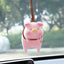 Cute Pig with Glasses Car Pendant Auto Rearview Mirror Pendants Swing Pig Coche Interior Decoraction Accessories Creative Gift - Slobuy