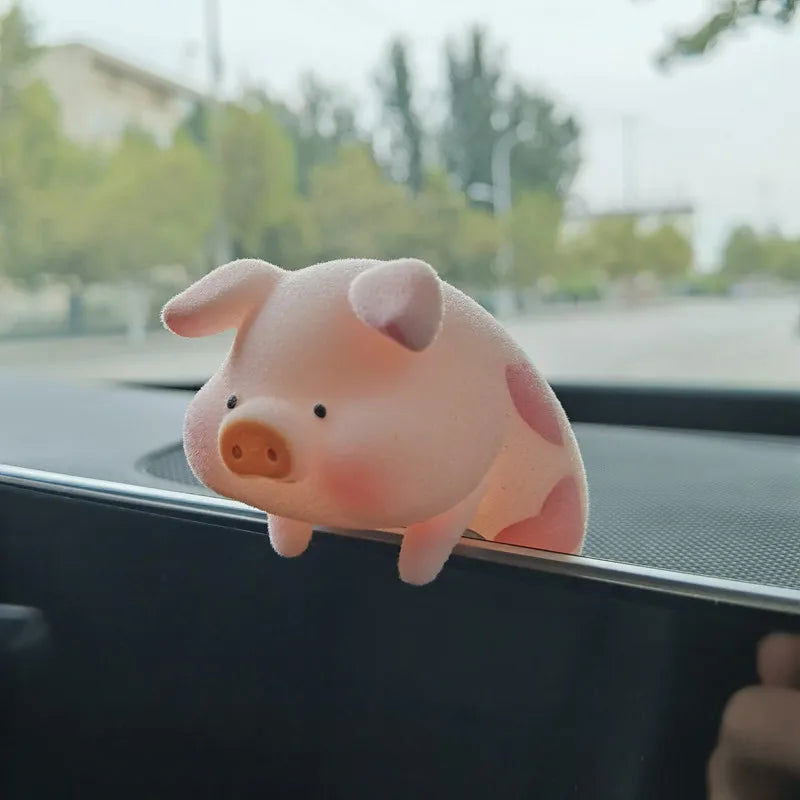 Cute Pig with Glasses Car Pendant Auto Rearview Mirror Pendants Swing Pig Coche Interior Decoraction Accessories Creative Gift - Slobuy