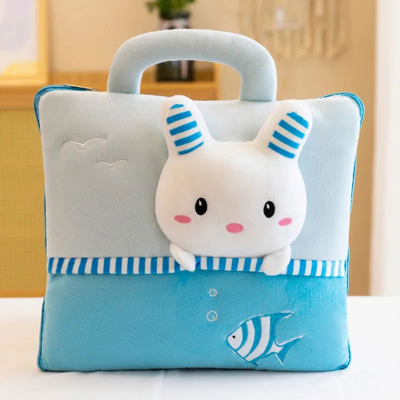 Cute Pillow Quilt Dual-use Pillow Folding Air Conditioning Blanket Car Interior Cushion Pillow 3-in-1 Office Nap Cushion Blanket - Slobuy