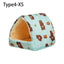 Cute Small Animal Sleeping Bed Hamster House Mini Pet Rabbit Squirrel Winter Warm Nest Comfortable Guinea Pig Nest - Slobuy