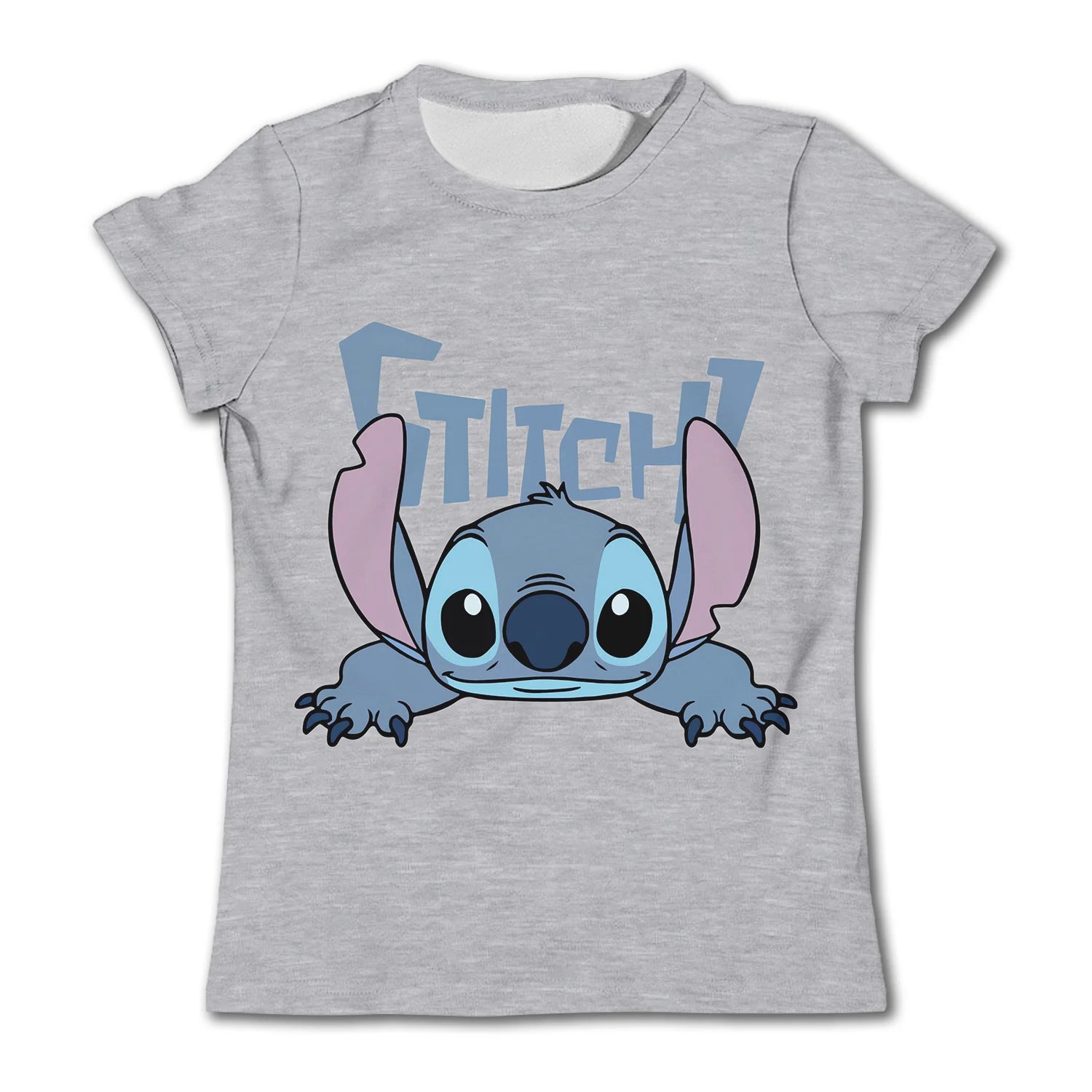 Cute Stitch printed girls T-shirt cartoon Disney children's short sleeved summer kids casual T shirts boy sports shirt quick dry - Slobuy