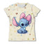 Cute Stitch printed girls T-shirt cartoon Disney children's short sleeved summer kids casual T shirts boy sports shirt quick dry - Slobuy