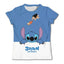 Cute Stitch printed girls T-shirt cartoon Disney children's short sleeved summer kids casual T shirts boy sports shirt quick dry - Slobuy