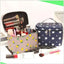 Cute Travel Portable Waterproof Large Capacity Makeup Storage Bag Geometric Pattern Polyester Material Unisex Urban Simple Style - Slobuy