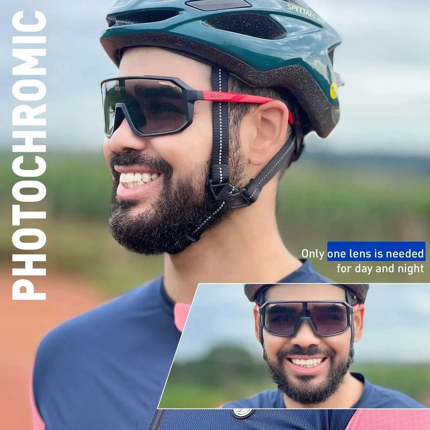 Cycling Glasses Photochromic Sunglasses Men Women Mountain Bike Road Eyewear New Bicycle Riding Outdoor Sports Hiking Goggles - Slobuy