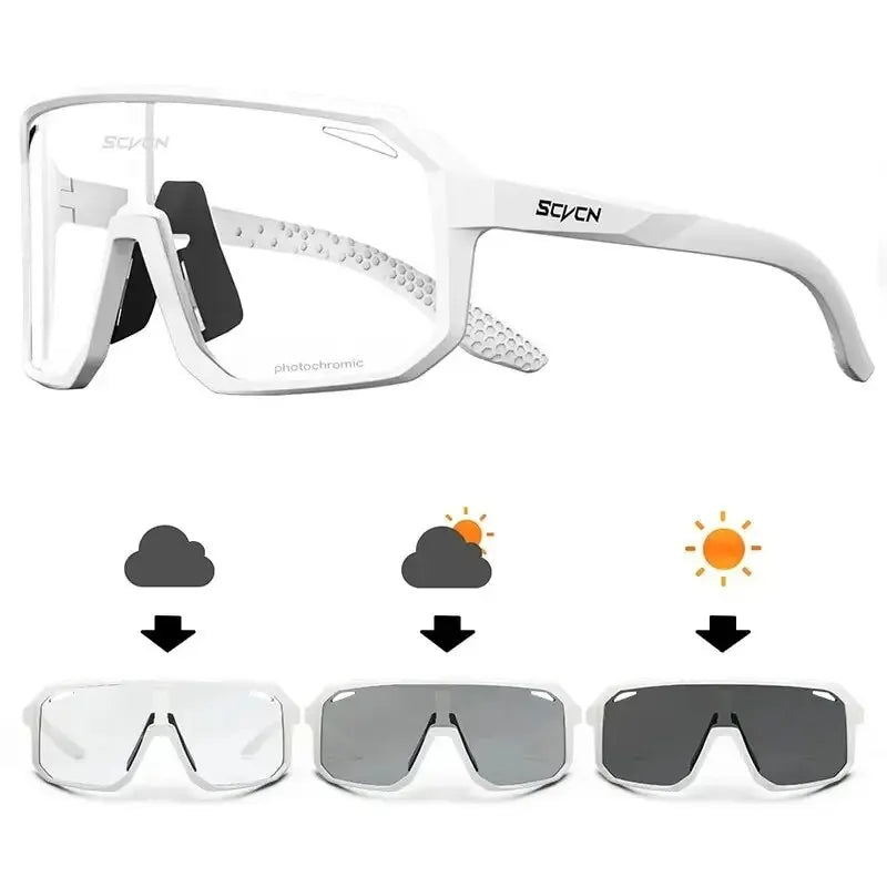 Cycling Glasses Photochromic Sunglasses Men Women Mountain Bike Road Eyewear New Bicycle Riding Outdoor Sports Hiking Goggles - Slobuy