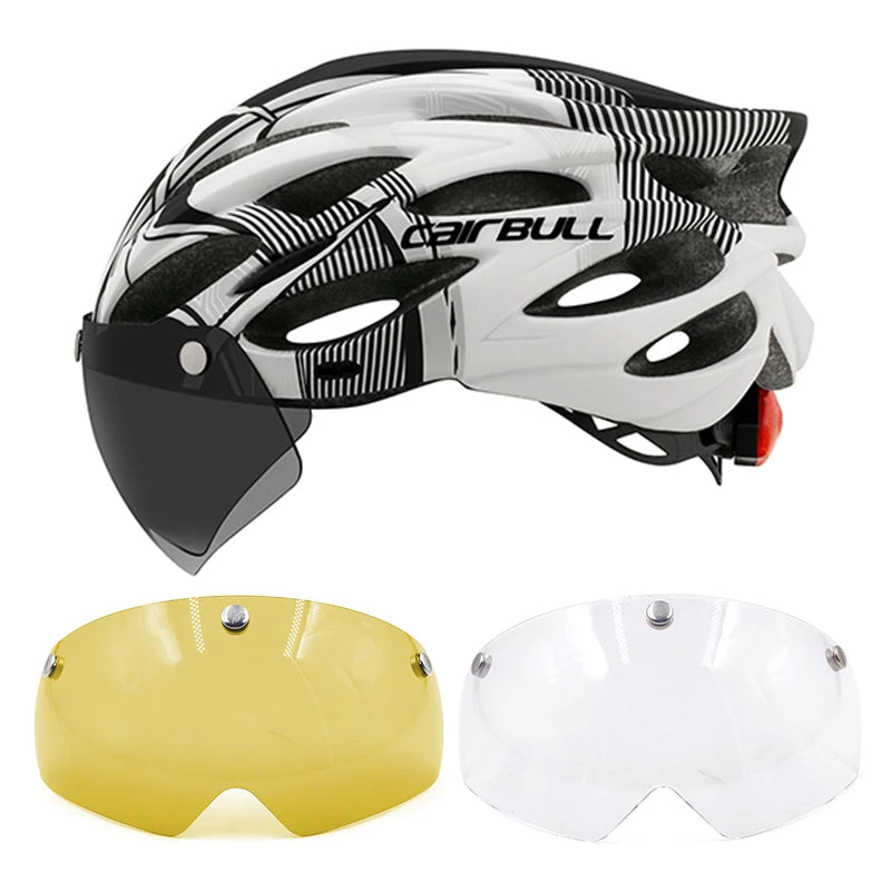 Cycling Helmet Light Road Mtb Mountain Bike Bicycle Led Helmet 54-62cm for Men Women Visored Bicycle Helmet Casco Accesorios - Slobuy