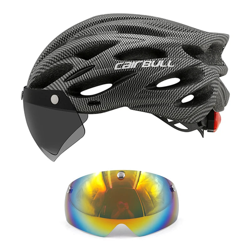 Cycling Helmet Light Road Mtb Mountain Bike Bicycle Led Helmet 54-62cm for Men Women Visored Bicycle Helmet Casco Accesorios - Slobuy