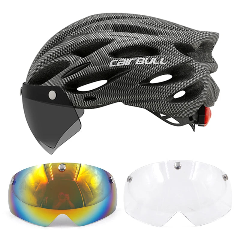 Cycling Helmet Light Road Mtb Mountain Bike Bicycle Led Helmet 54-62cm for Men Women Visored Bicycle Helmet Casco Accesorios - Slobuy