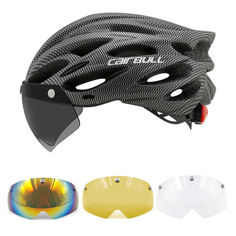 Cycling Helmet Light Road Mtb Mountain Bike Bicycle Led Helmet 54-62cm for Men Women Visored Bicycle Helmet Casco Accesorios - Slobuy