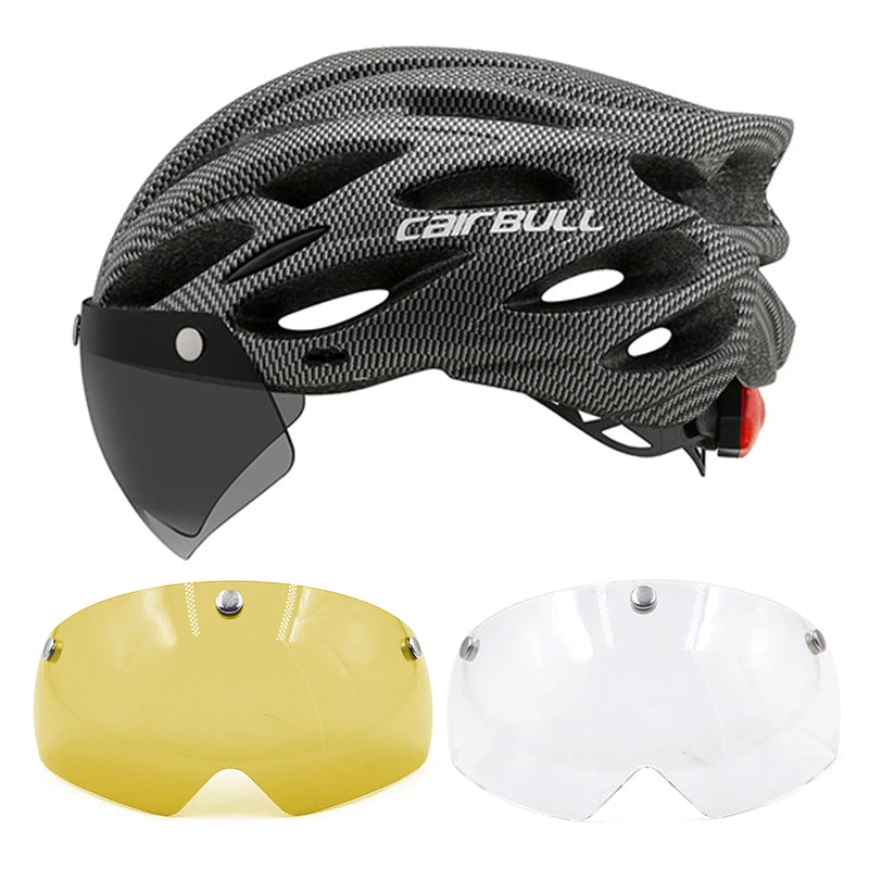 Cycling Helmet Light Road Mtb Mountain Bike Bicycle Led Helmet 54-62cm for Men Women Visored Bicycle Helmet Casco Accesorios - Slobuy