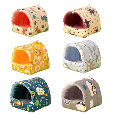 D0AD Hamster Sleeping Bed Small Animal Hammock Bed Hideout Bedding Toy Winter House - Slobuy