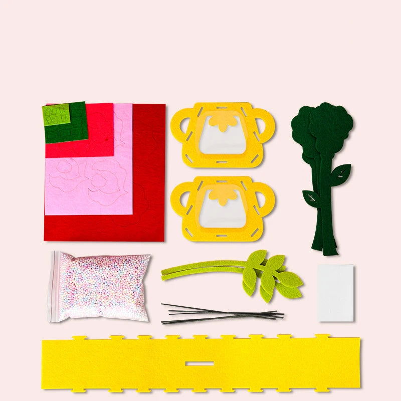 DIY Flower Toys Montessori Arts Crafts Non-weaving Handicrafts Flowerpot Toys for Kid Gift Early Preschool Educational Gift - Slobuy
