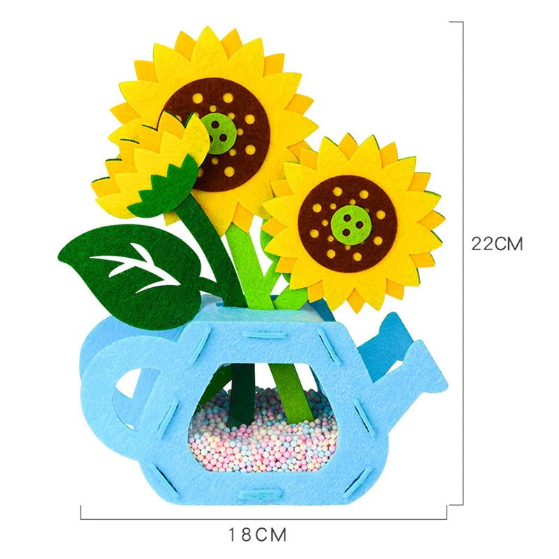 DIY Flower Toys Montessori Arts Crafts Non-weaving Handicrafts Flowerpot Toys for Kid Gift Early Preschool Educational Gift - Slobuy