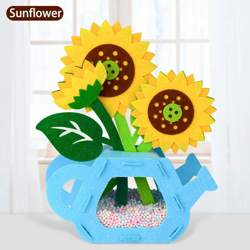 DIY Flower Toys Montessori Arts Crafts Non-weaving Handicrafts Flowerpot Toys for Kid Gift Early Preschool Educational Gift - Slobuy