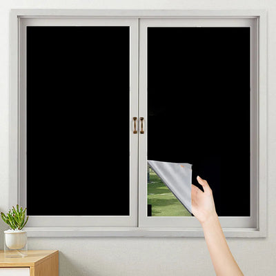 DIY Portable Travel Blackout Curtain Temporary For Living Room Home Window Non-perforated Black Cloth - Slobuy