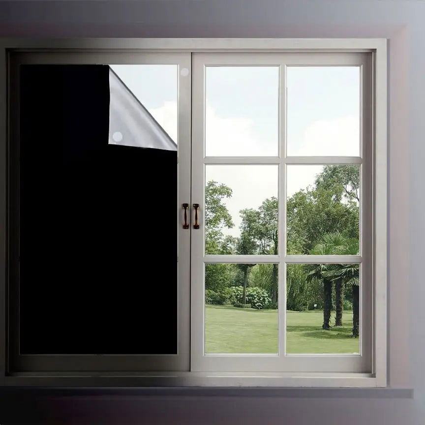 DIY Portable Travel Blackout Curtain Temporary For Living Room Home Window Non-perforated Black Cloth - Slobuy