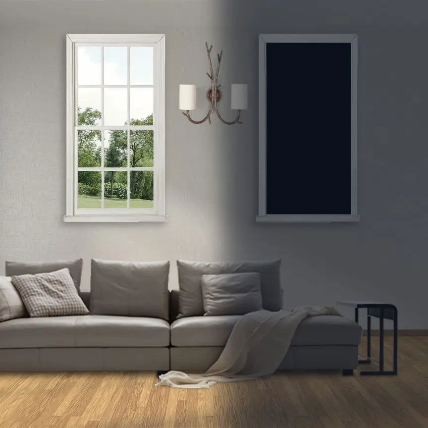 DIY Portable Travel Blackout Curtain Temporary For Living Room Home Window Non-perforated Black Cloth - Slobuy