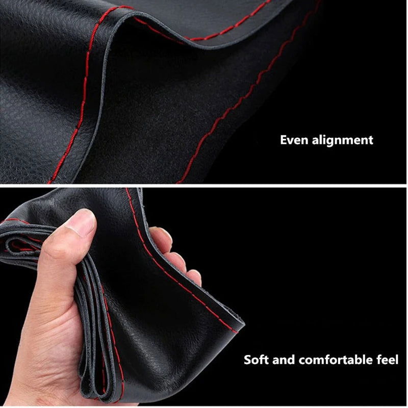 DIY Soft Fiber Leather Steering Wheel Covers Universal braid Car steering-wheel With Needles And Thread Interior accessories - Slobuy