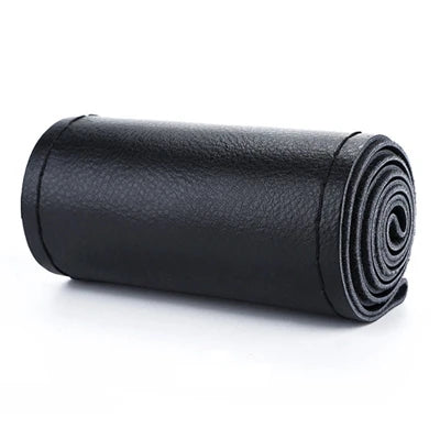 DIY Soft Fiber Leather Steering Wheel Covers Universal braid Car steering-wheel With Needles And Thread Interior accessories - Slobuy